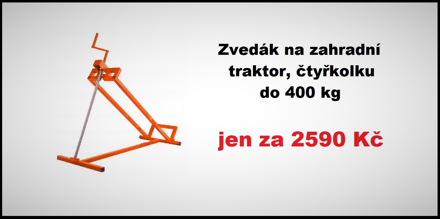 Zvedák na zahradní traktor nebo čtyřkolku 400 kg